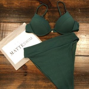 Green Ribbed Bikini